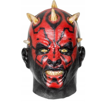 LATEKSOWA MASKA DARTH MAUL GWIEZDNE WOJNY KOMINIARKA PRZEBRANIE UNIWERSALNA