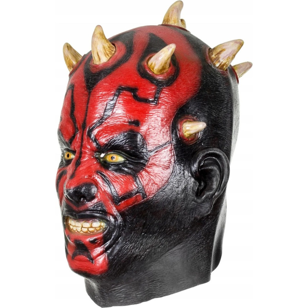 LATEKSOWA MASKA DARTH MAUL GWIEZDNE WOJNY KOMINIARKA PRZEBRANIE UNIWERSALNA