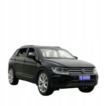 VOLKSWAGEN TIGUAN L METALOWY MODEL SAMOCHODU 1:32 DŹWIĘK ŚWIATŁO CZARNY