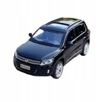 VOLKSWAGEN TIGUAN L METALOWY MODEL SAMOCHODU 1:32 DŹWIĘK ŚWIATŁO CZARNY
