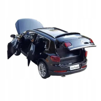 VOLKSWAGEN TIGUAN L METALOWY MODEL SAMOCHODU 1:32 DŹWIĘK ŚWIATŁO CZARNY