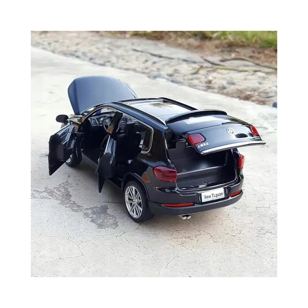 VOLKSWAGEN TIGUAN L METALOWY MODEL SAMOCHODU 1:32 DŹWIĘK ŚWIATŁO CZARNY