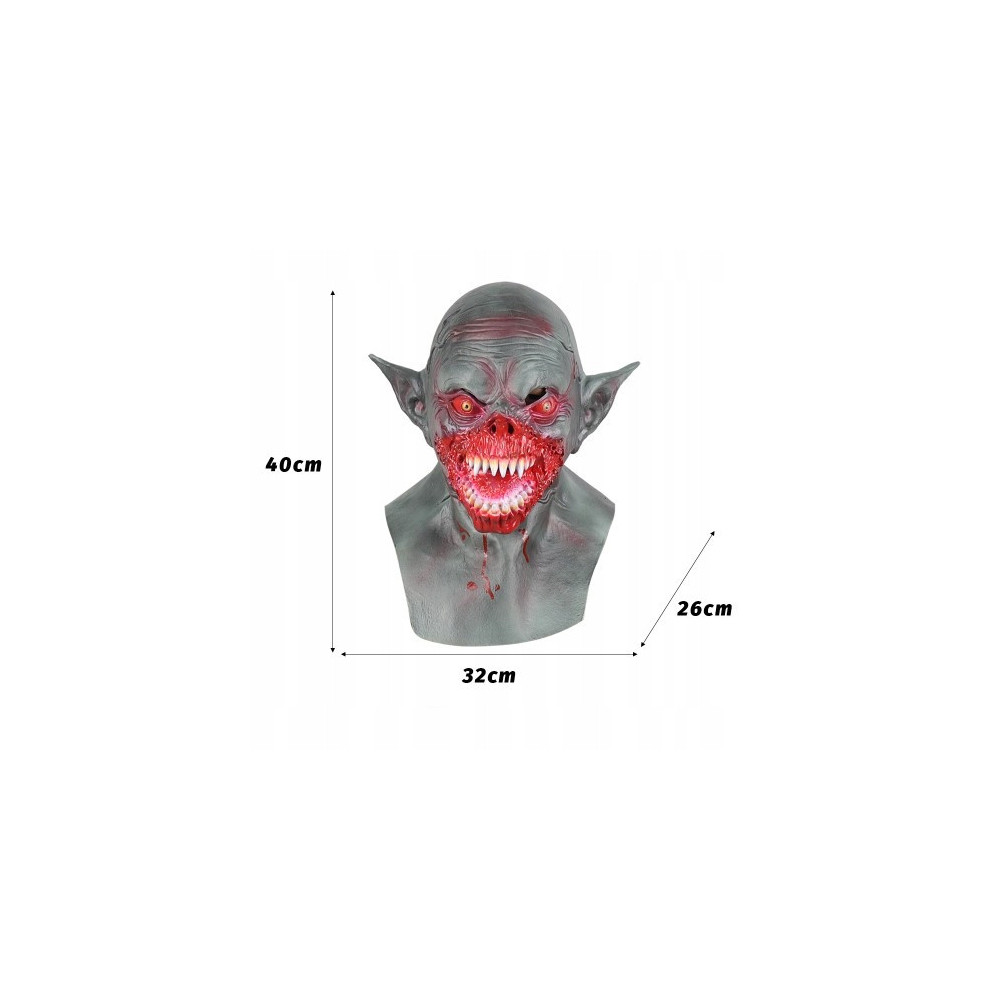 MASKA LATEKSOWA HALLOWEEN DEMON WAMPIR DRAKULA KOMINIARKA PRZEBRANIE