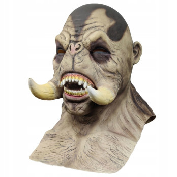 MASKA LATEKSOWA HALLOWEEN ORKA KOŚĆ KOMINIARKA PRZEBRANIE POTWÓR