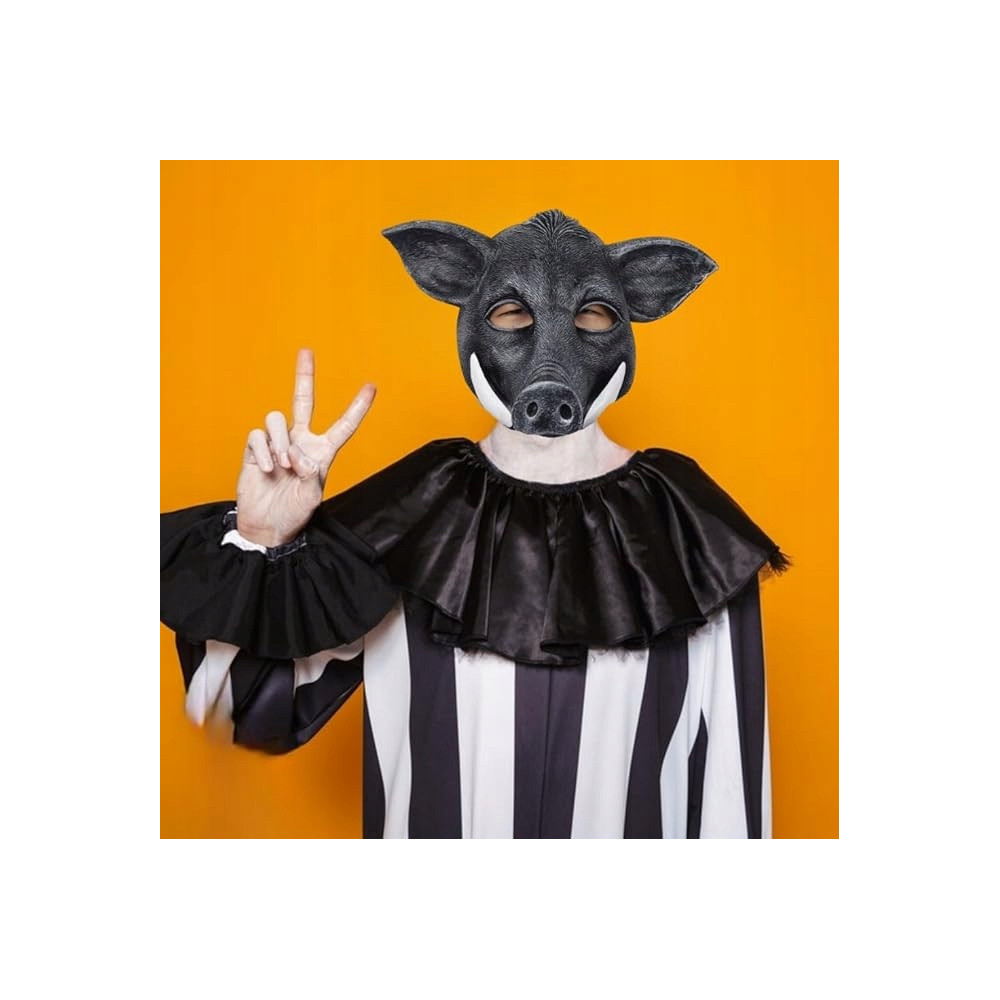 MASKA LATEKSOWA HALLOWEEN DZIKA ŚWINIA KOMINIARKA PRZEBRANIE UNIWERSALNA
