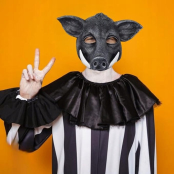 MASKA LATEKSOWA HALLOWEEN DZIKA ŚWINIA KOMINIARKA PRZEBRANIE UNIWERSALNA