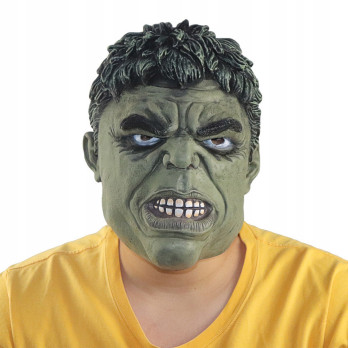 MASKA LATEKSOWA HALLOWEEN HULK KOMINIARKA PRZEBRANIE UNIWERSALNA ZIELONA