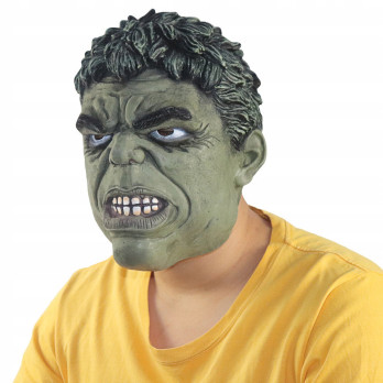 MASKA LATEKSOWA HALLOWEEN HULK KOMINIARKA PRZEBRANIE UNIWERSALNA ZIELONA