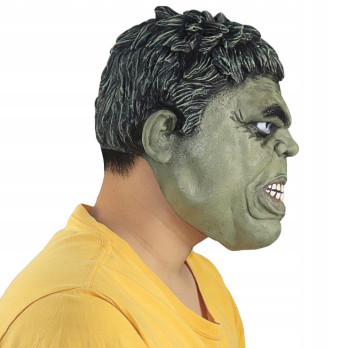 MASKA LATEKSOWA HALLOWEEN HULK KOMINIARKA PRZEBRANIE UNIWERSALNA ZIELONA