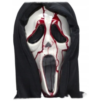 MASKA HALLOWEEN KRWAWIĄCY KRZYK HORROR KOMINIARKA PRZEBRANIE KOSTIUM