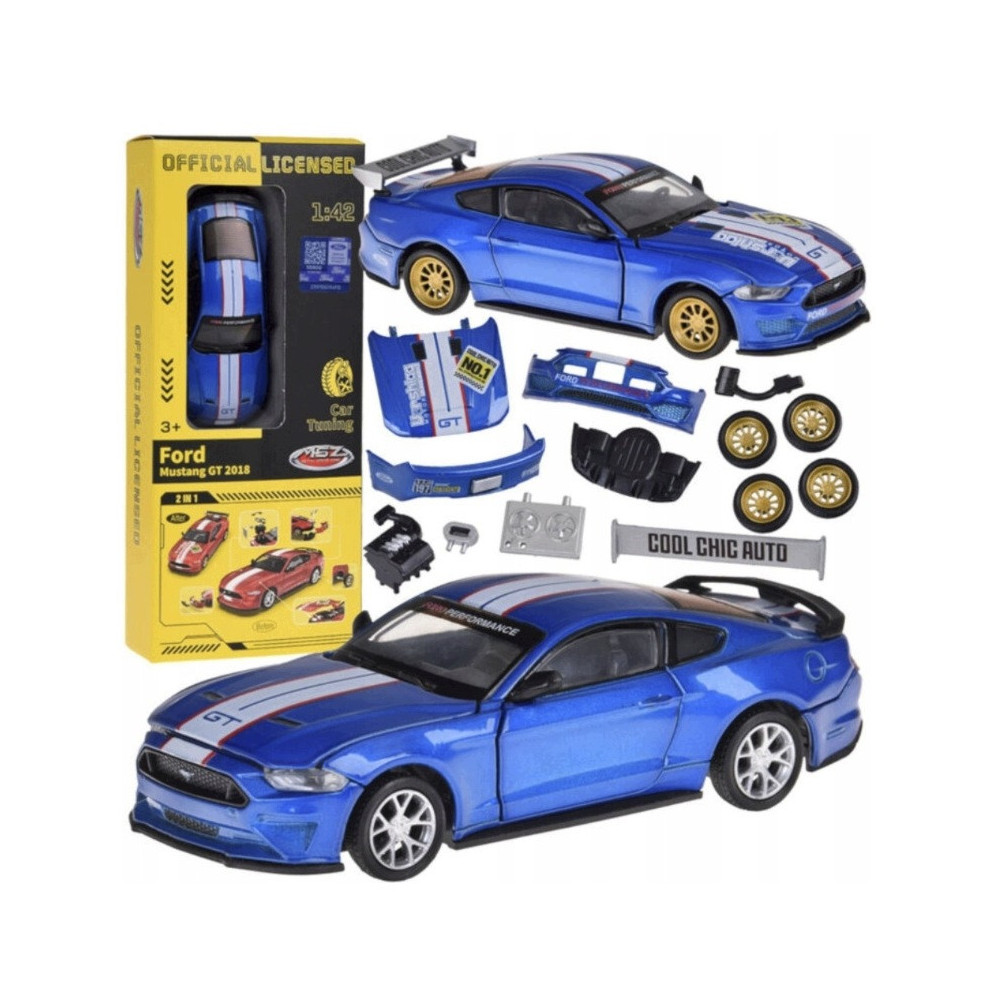 AUTO FORD MUSTANG GT METALOWY SAMOCHÓD MODEL DO TUNINGU 1:42