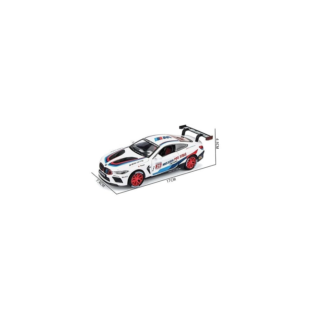 BMW M8 MANHART METALOWY MODEL SAMOCHODU 1:24 DŹWIĘK ŚWIATŁO BIAŁY