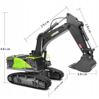 KOPARKA HUINA 1593 RC 1:14 DUŻY MODEL ZDALNIE STEROWANY