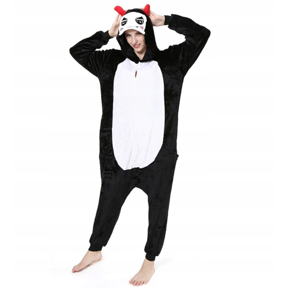 PIŻAMA ONESIE PRZEBRANIE DIABEŁ DEMON KIGURUMI S