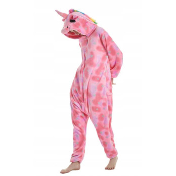 JEDNOROŻEC ONESIE KOMBINEZON UNICORN GWIAZDKI PINK RÓŻOWY PIŻAMA DRES S