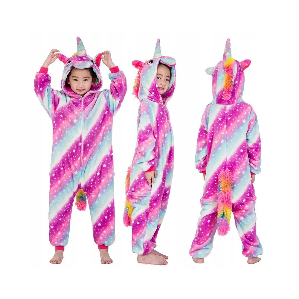 JEDNOROŻEC ONESIE TĘCZOWY DRES UNICORN RÓŻOWY M