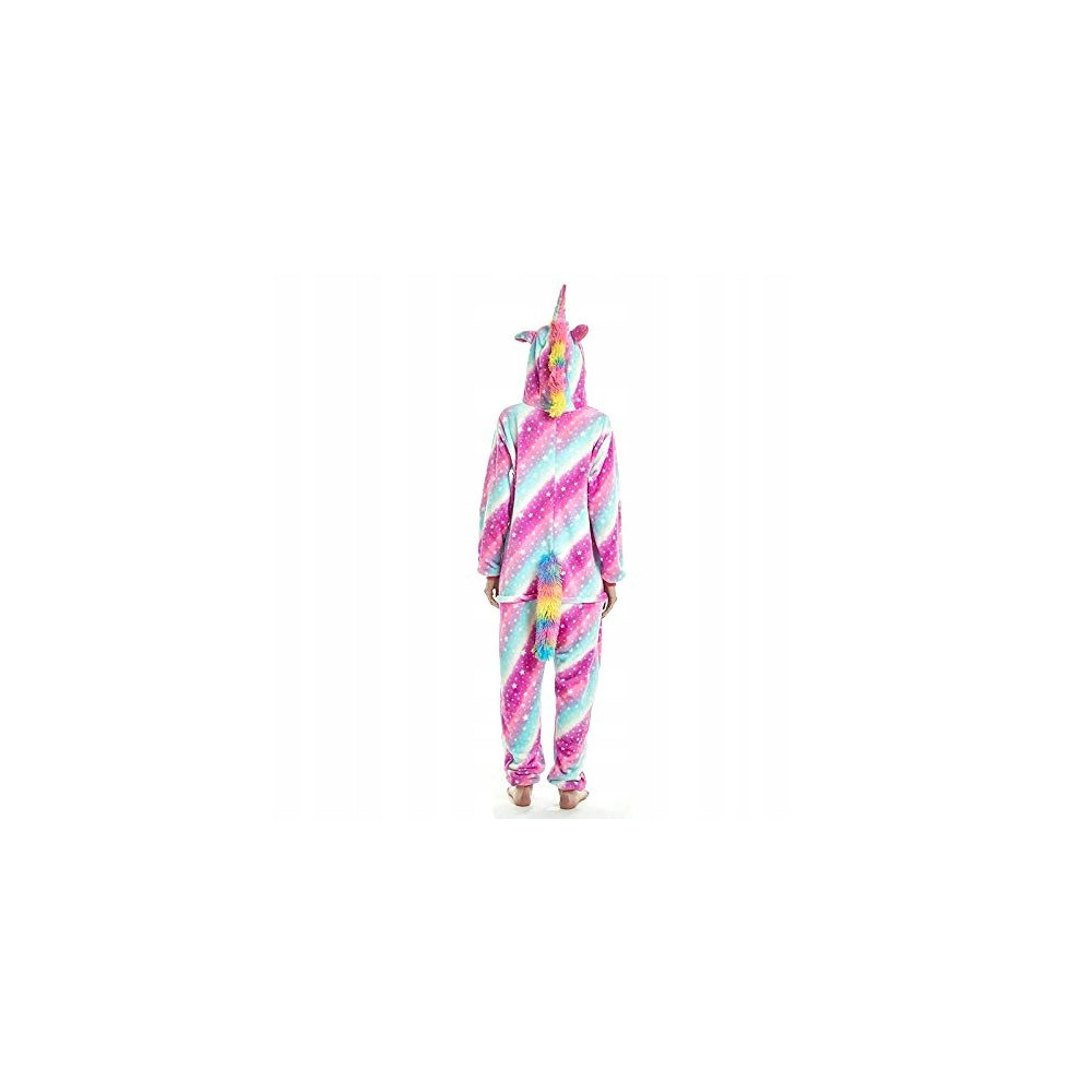 JEDNOROŻEC ONESIE TĘCZOWY DRES UNICORN RÓŻOWY M