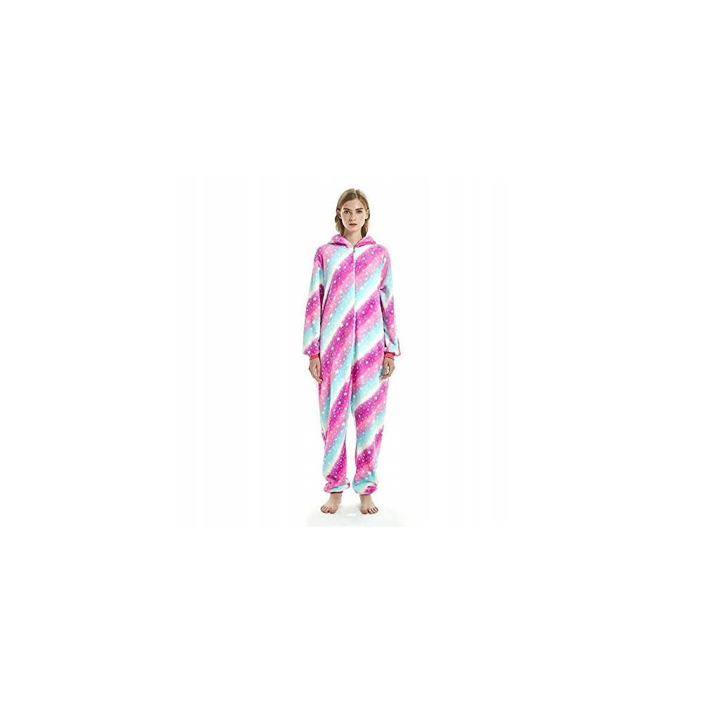 JEDNOROŻEC ONESIE TĘCZOWY DRES UNICORN RÓŻOWY M