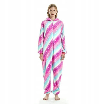 JEDNOROŻEC ONESIE TĘCZOWY DRES UNICORN RÓŻOWY M