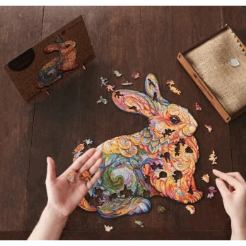PUZZLE DREWNIANE DLA DOROSŁYCH SZLACHETNY KRÓLIK ROYAL SIZE