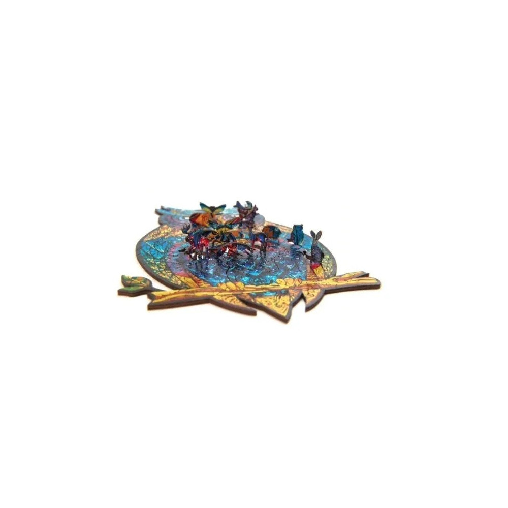 PUZZLE DREWNIANE DLA DOROSŁYCH KOLOROWA SOWA M