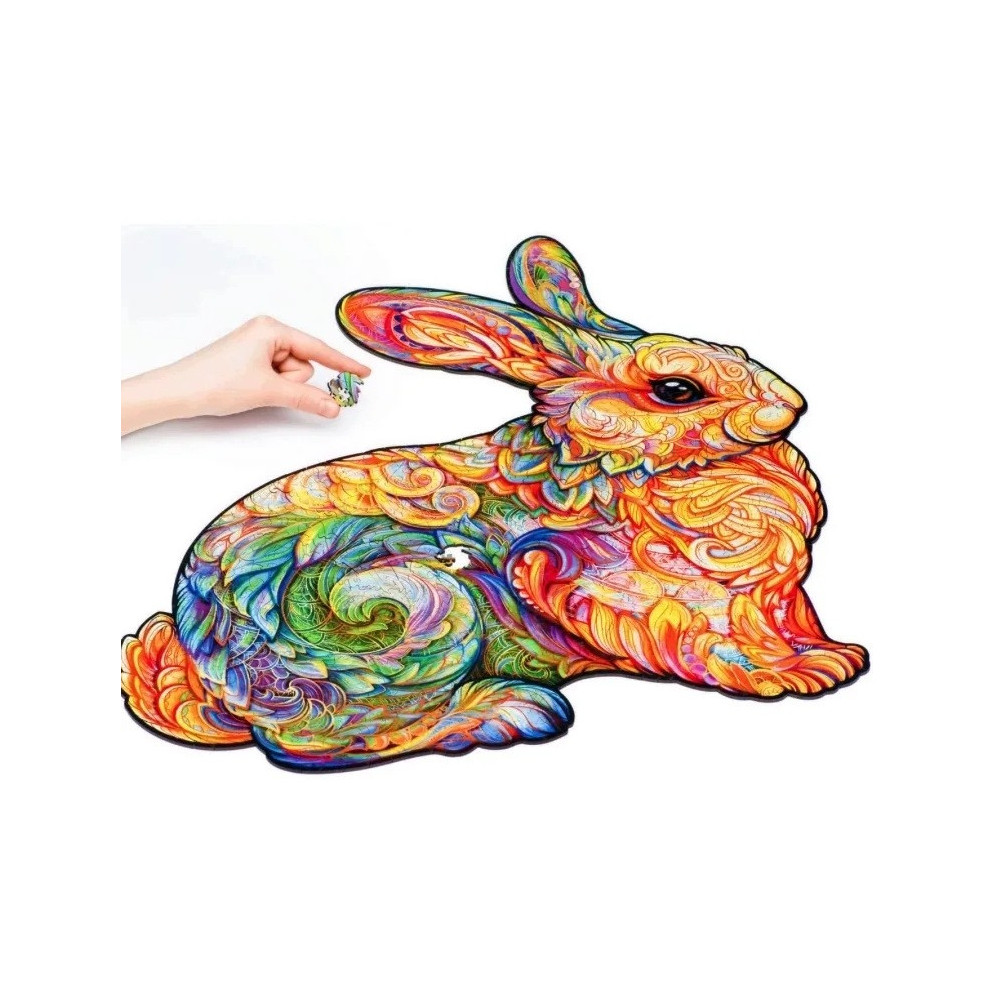PUZZLE DREWNIANE DLA DOROSŁYCH SZLACHETNY KRÓLIK M