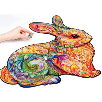 PUZZLE DREWNIANE DLA DOROSŁYCH SZLACHETNY KRÓLIK M