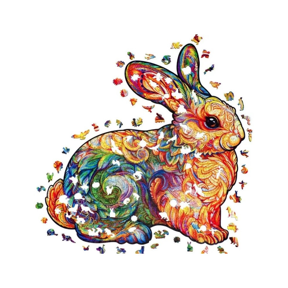 PUZZLE DREWNIANE DLA DOROSŁYCH SZLACHETNY KRÓLIK M