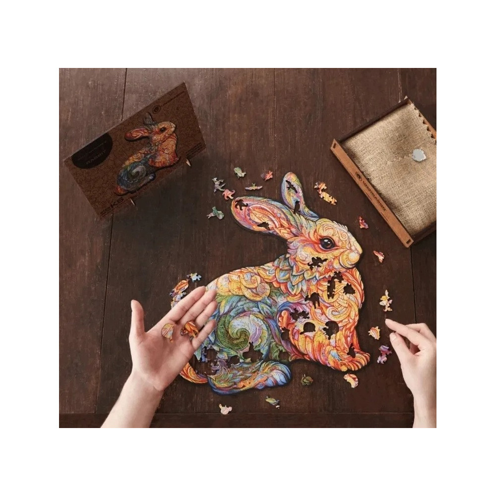 PUZZLE DREWNIANE DLA DOROSŁYCH SZLACHETNY KRÓLIK M