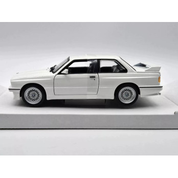 BMW M3 E30 MODEL METALOWY 1:24 DIE CAST ŚWIATŁA DŹWIĘK OTWIERANY BIAŁY