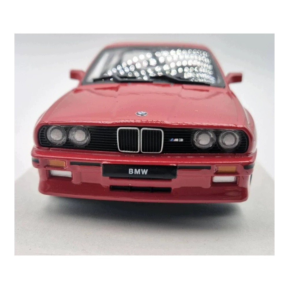 BMW M3 E30 MODEL METALOWY 1:24 DIE CAST ŚWIATŁA DŹWIĘK OTWIERANY CZERWONY