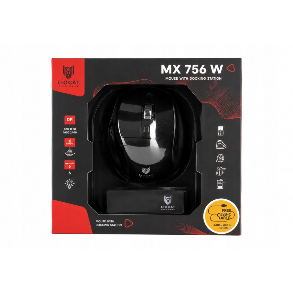 Mysz Bezprzewodowa LIOCAT MX 756W ze stacją dokującą