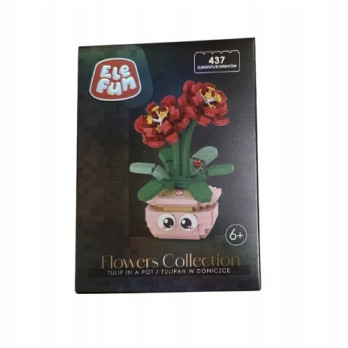 ELEFUN klocki micro TULIPAN W DONICZCE 437 elementów