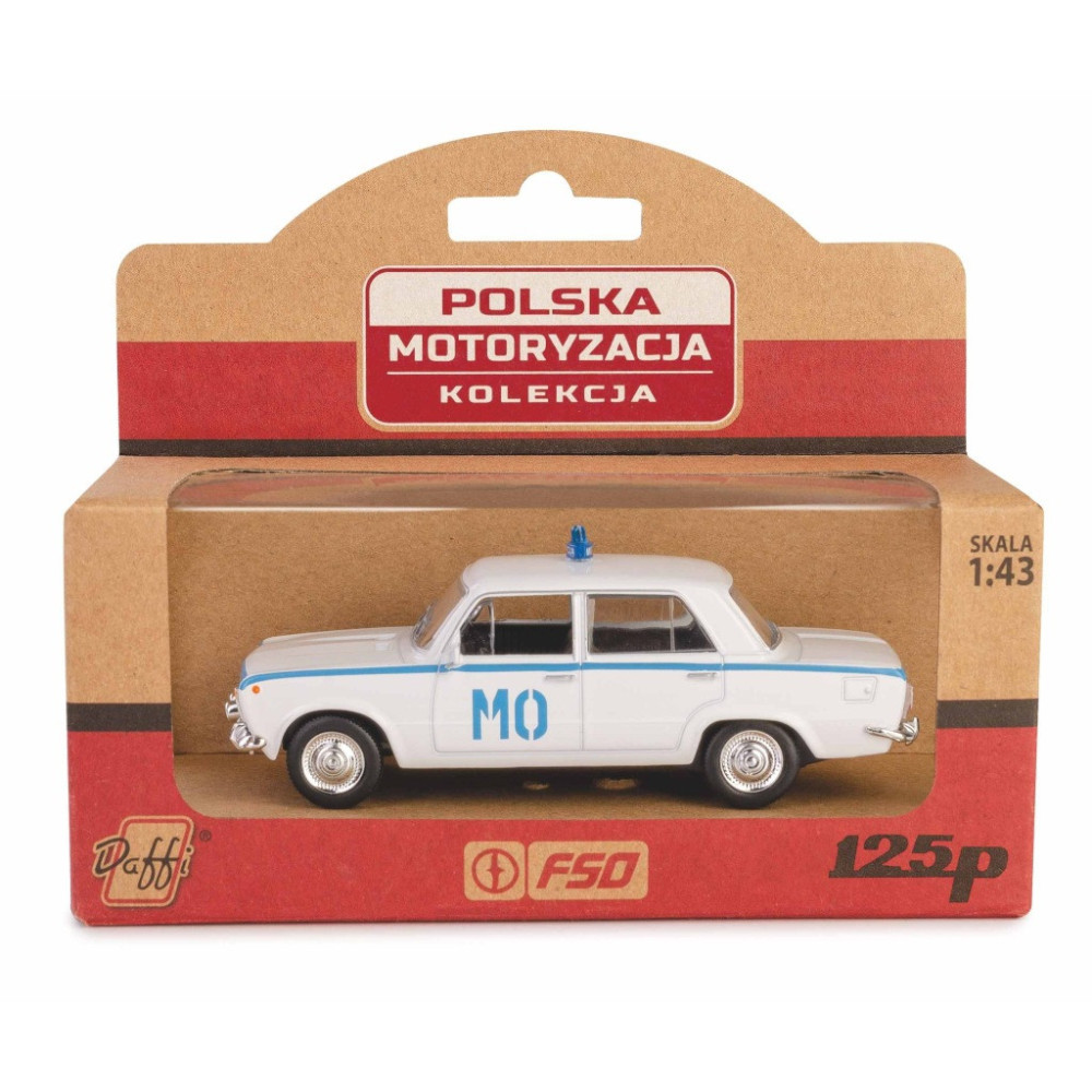 Pojazd policyjny fiat 125p Daffi 245