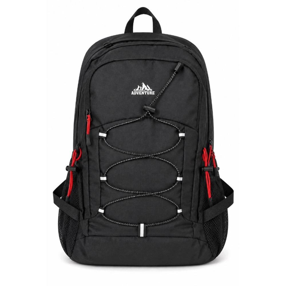 Plecak turystyczny trekkingowy Go Active 26 l czarny czerwone elementy