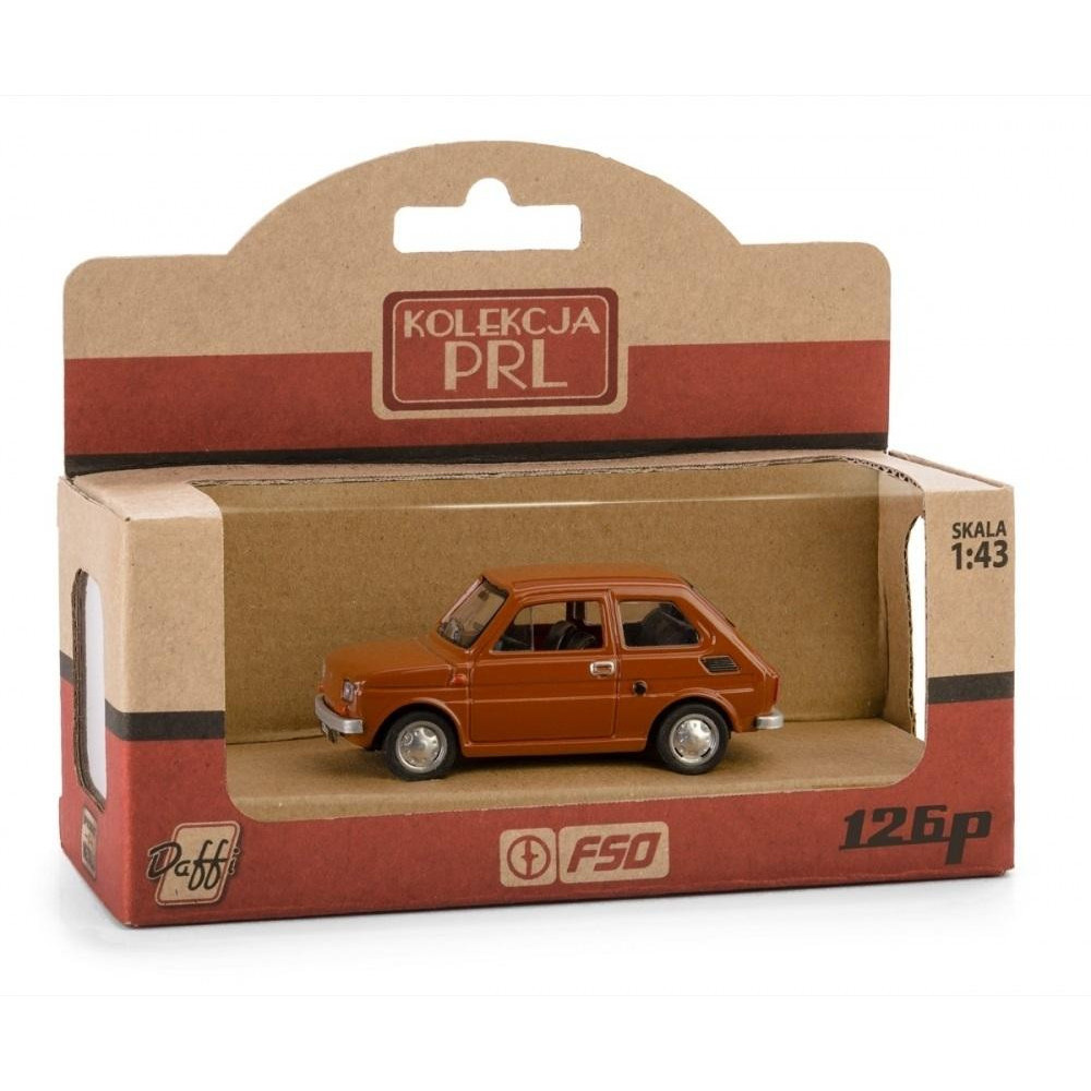 FIAT 126p MALUCH MODEL METAL KOLEKCJA PRL 1:43 BRĄ