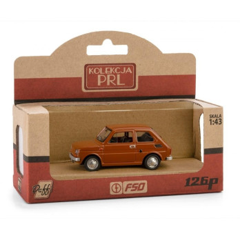 FIAT 126p MALUCH MODEL METAL KOLEKCJA PRL 1:43 BRĄ