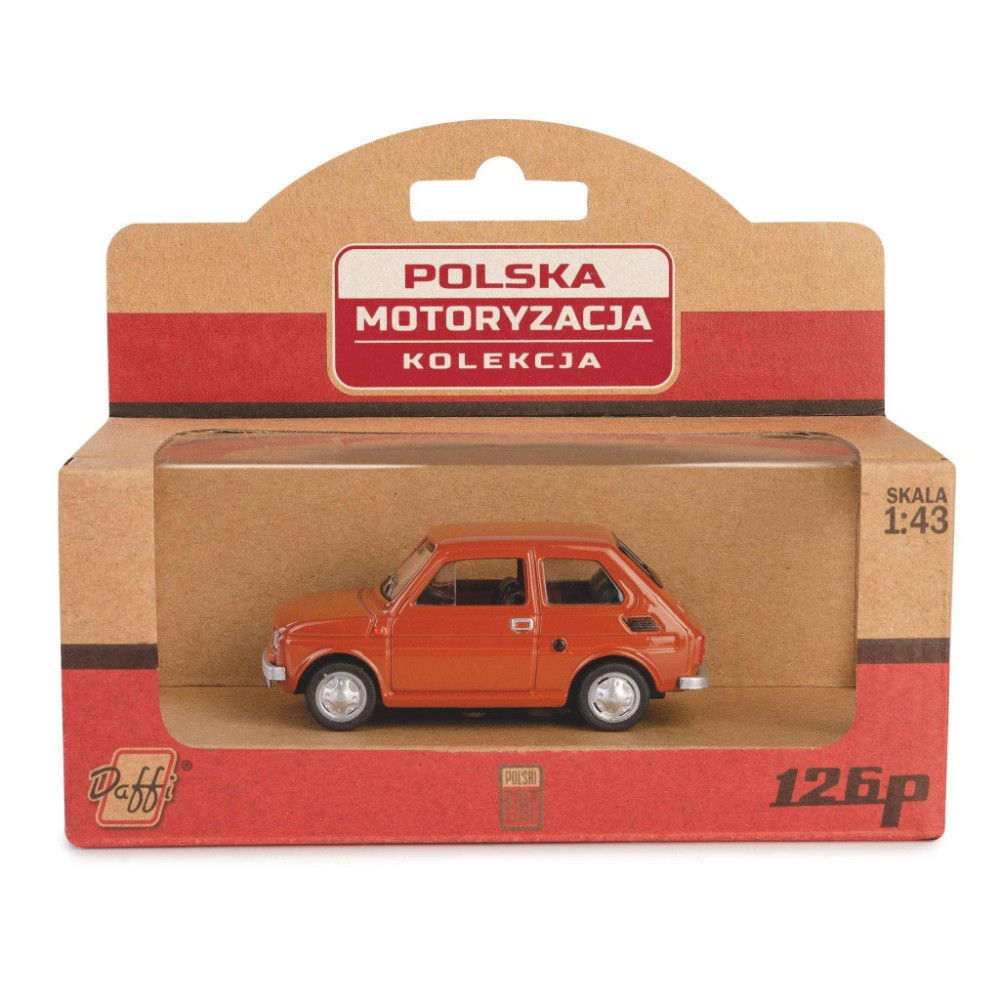 FIAT 126p MALUCH MODEL METAL KOLEKCJA PRL 1:43 BRĄ