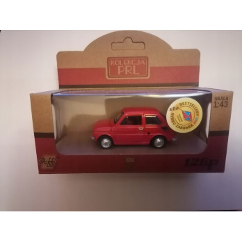Model samochodu Daffi FIAT 126P skala 1:43 czerwony die cast
