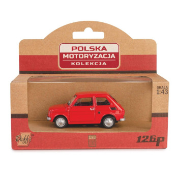 Model samochodu Daffi FIAT 126P skala 1:43 czerwony die cast