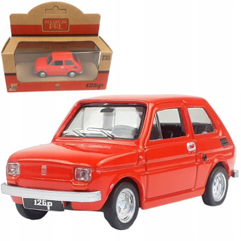 Model samochodu Daffi FIAT 126P skala 1:43 czerwony die cast
