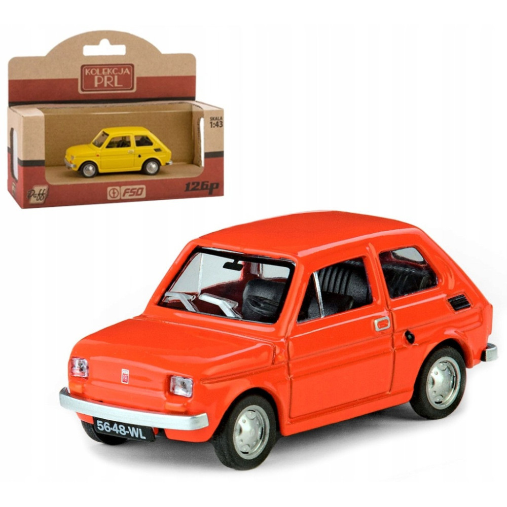Model samochodu Daffi FIAT 126P skala 1:43 czerwony die cast