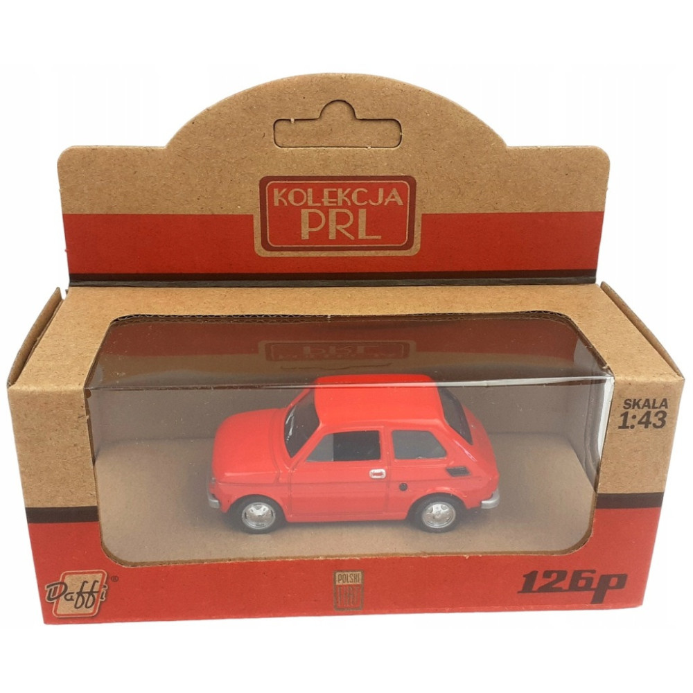 Model samochodu Daffi FIAT 126P skala 1:43 czerwony die cast
