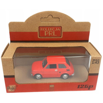 Model samochodu Daffi FIAT 126P skala 1:43 czerwony die cast