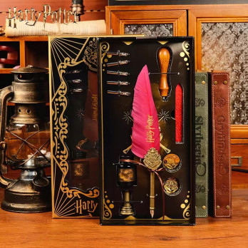 ZESTAW DO KALIGRAFII HARRY POTTER PIÓRO ATRAMENT PIECZĘĆ GRYFFINDOR