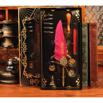 ZESTAW DO KALIGRAFII HARRY POTTER PIÓRO ATRAMENT PIECZĘĆ GRYFFINDOR