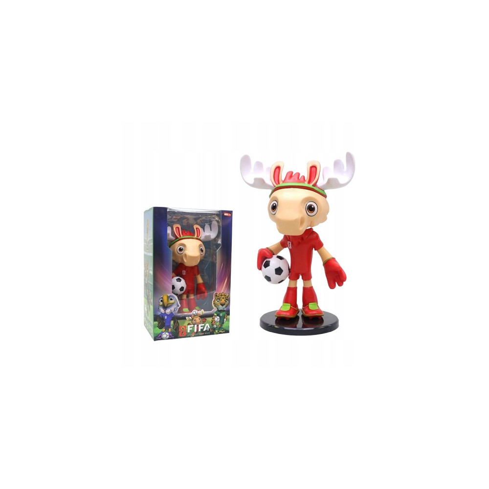 FIGURKA MASKOTKI MUNDIAL 2026 MAPLE ŁOŚ 20 CM FOOTBALL PREZENT DLA KIBICA