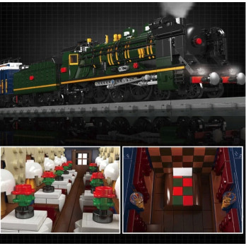 MOULD KING 12025S ORIENT EXPRESS LOKOMOTYWA PAROWA Z KLOCKÓW PAROWÓZ ZESTAW