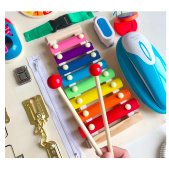 Tablica sensoryczna Montessori 18 elementów