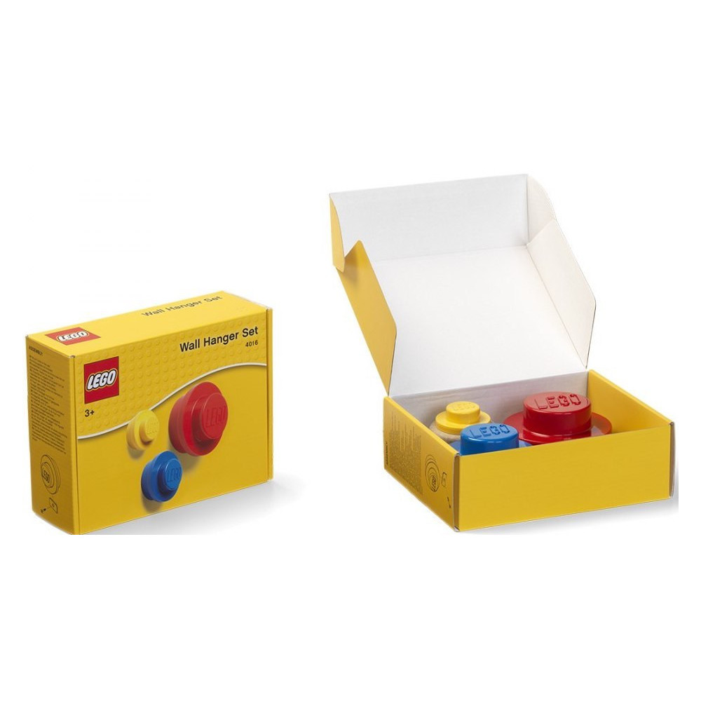 LEGO 3 Wieszaki KLOCKI Czerwony Niebieski Żółty 40161732